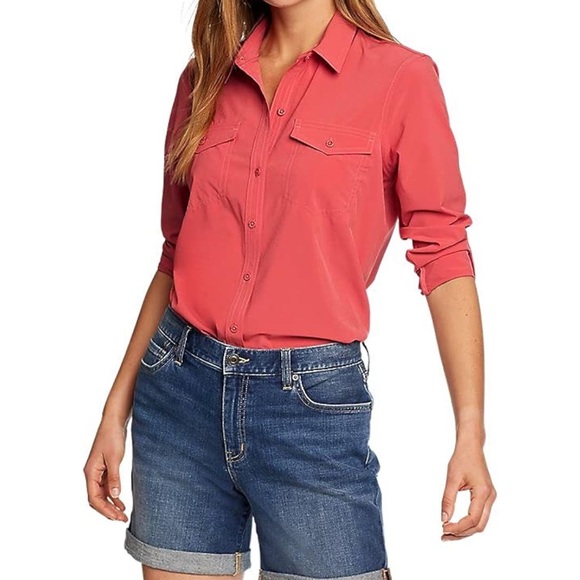 Eddie Bauer Tops - Eddie Bauer Ladies' Departure Top Red Medium Gift
